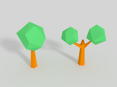 Low-Poly Trees 3d blender bryn taylor experiment low poly play render trees