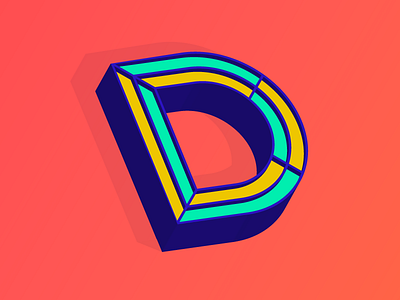 D — 36 Days of Type 36 days d 36 days of type 3d alphabet bryn taylor colour d letter type typography