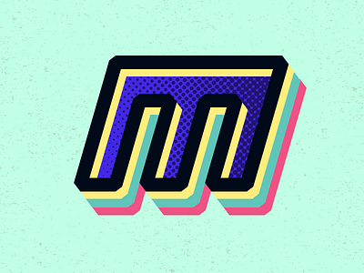 M — 36 Days Of Type 36 days m 36 days of type bryn taylor colour design flat letter m type typography