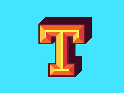 T — 36 Days Of Type 36 days of type 36 days t bryn taylor colour design flat letter t type typography
