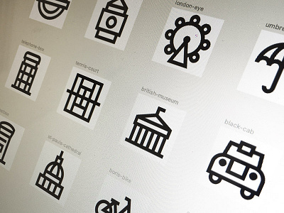 Citysets — WIP London Set brand branding bryn taylor city citysets free icons icon sets icons logo personal project side project travel