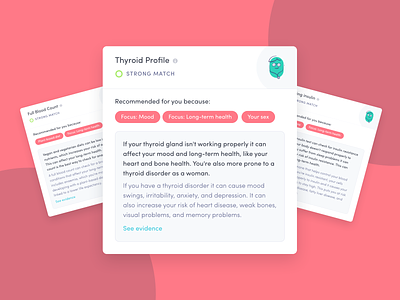 Pick n' Mix Packages 🍭 blood blood test bryn taylor health app healthcare personalised recommendations startup logo thriva ui ux