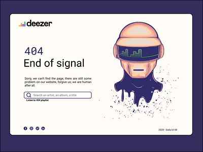 Deezer - Error 404 redesign