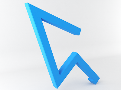 Spiral Click 3D 3d arrow logo