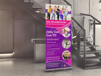 Dance Rollup Banner banner branding brochure brochure design catalog flyer pamphlet photograhy real estate rollup banner typography