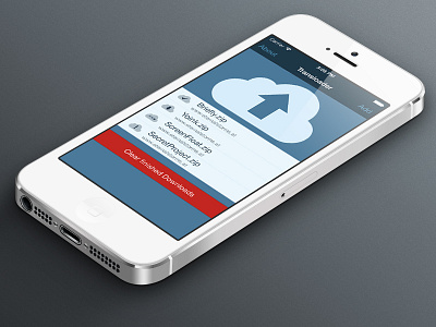 Transloader for iOS 7 - UI blue iphone ui photoshop redesign work
