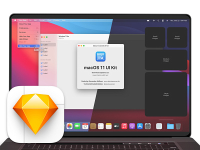 macOS 11 Big Sur UI Kit – for Sketch apple design macos macos big sur sketch.app ui ui design ui kit ui kit design ui kits