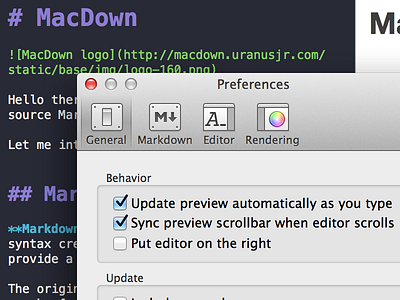 MacDown Preferences Icons