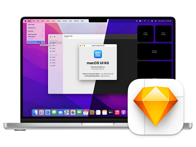 macOS 12 Monterey UI Kit – for Sketch