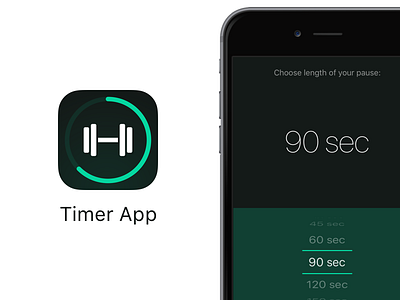 Timer App (iOS App Icon & UI)