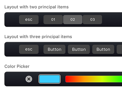 MacBook Pro Touch Bar UI Kit (for Sketch) apple mac ui private sketch.app touch bar yosemite