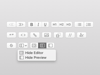 MacDown Toolbar Icons icon macos opensource private sketch.app work