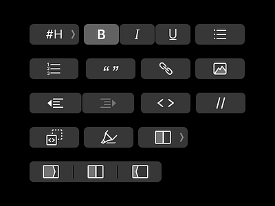 MacDown Touch Bar Icons