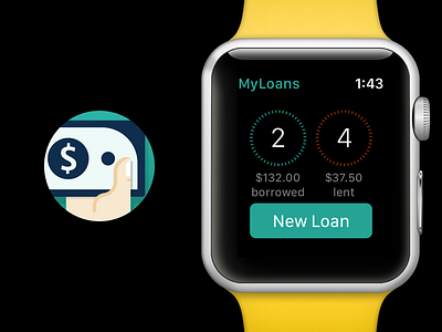 MyLoans - Apple Watch App Icon & UI app icon apple apple watch icon private ui design work