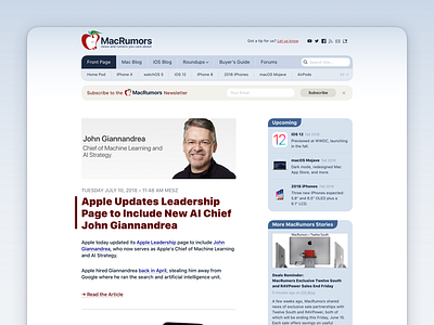 MacRumors redesign (part I)