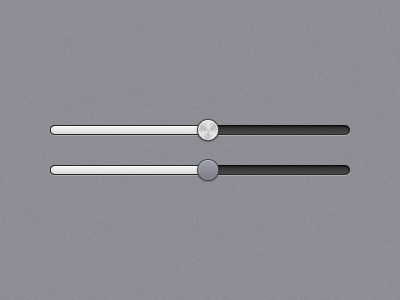 Sliders with metal and gray handle - polished (PSD) grey photoshop rebound slider