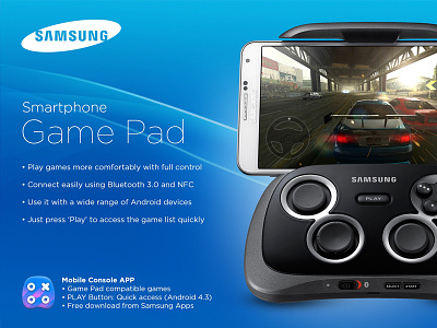 Samsung Game Pad Packaging - Back design game pad gaming samsung smartphone