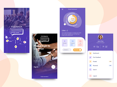 Feedback App by Mohamed Yassar S on Dribbble