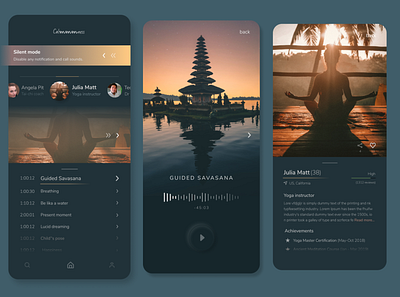 Calmmmness App app design logo meditation typography ui ux