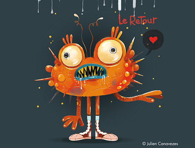 la grippe character design characterdesign illustrateur illustration illustration art illustrator kids kids illustration monster