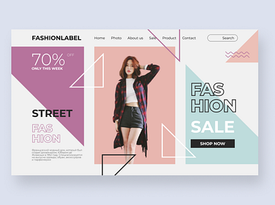Clothing store design figma figmadesign flat minimal shapes ui web website