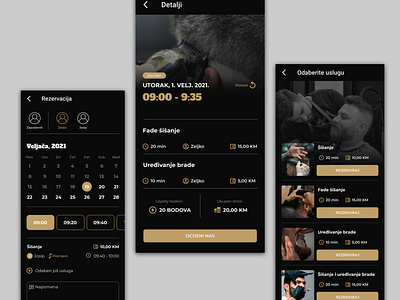 Mobile App • Barbershop Zeljko Loncar dailyui dailyux design ui uiinspiration uiux uxui