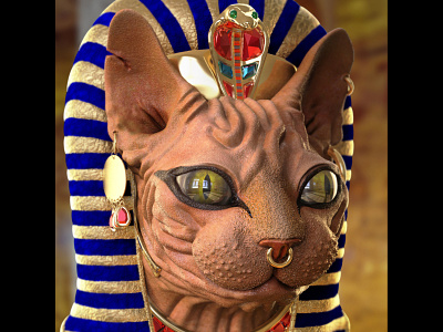 Pharaoh Sphinx 3dmodelling cat design pharaoh sphinx zbrush zbrush pixlogic