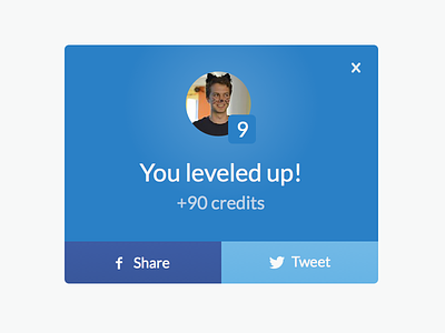Achievement gamification notifications share social