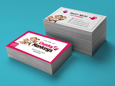 Cheeky Monkeys - Branding and Business Cards brand design branding business card design childrens illustration design logo