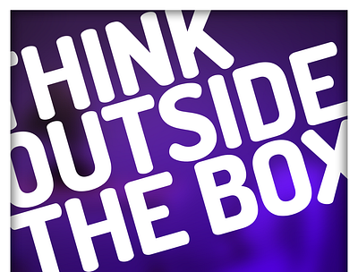 Think Outside The Box brand design branding design fresh typography vector