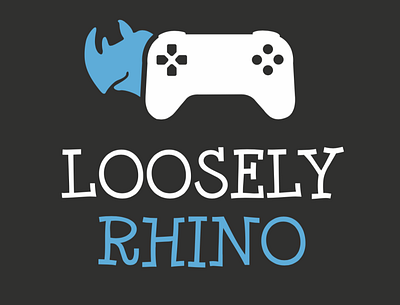 Loosely Rhino - Youtube Gaming Channel Logo brand design branding dark design icon illustration logo