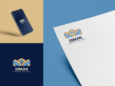 Emkan | Construction clinic branding design logo logodesign logotype typography