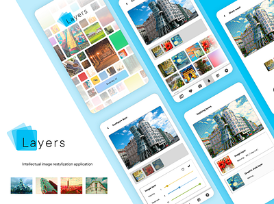 Layers - application mockup app design illustration mobile ui ux