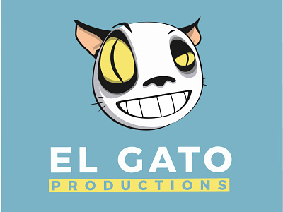 El Gato Productions Logo 2.0 branding cat design flat gato graphic graphic design illustration logo vector woman