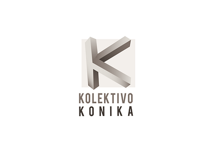 Logo for Kolektivo Konika, grayscale version. branding circus design gradients graphic graphic design grayscale k logo vector woman