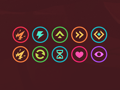 Far Skate - Skill icons ability design game icon interface mobile skill ui vector