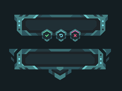 Mines of Andromeda - Game UI elements design game icon interface mobile space ui vector
