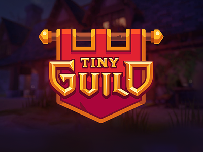 Tiny Guild - Game logo banner design fantasy game logo medieval rpg type typography