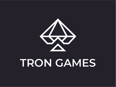 Tron Games logo casino crypto cryptocurrency design logo tron