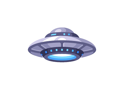 UFO alien daily design flat icon illustration paranormal space spaceship ufo ufology vector