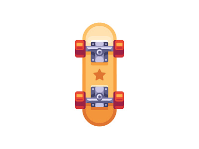 Skateboard daily design flat icon illustration skateboard skater sports vector