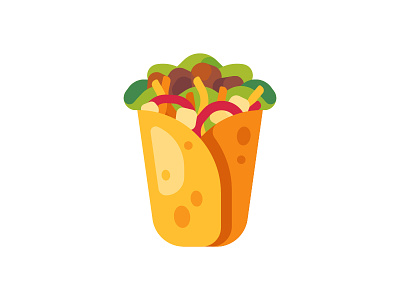 Burrito burrito daily design fast flat food icon illustration mexican snack vector