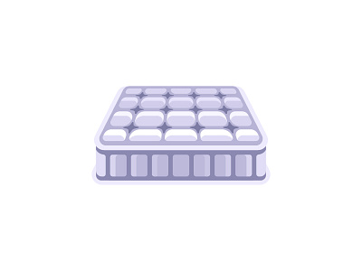 Mattress bed daily design flat icon illustration mattress sleep vector