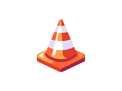 Traffic cone cone construction daily design flat icon illustration road traffic vector