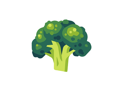 Broccoli broccoli daily design flat food icon illustration vector vegan vegetarian