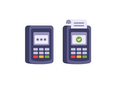 Bank terminal bank terminal credit card daily design flat icon illustration vector
