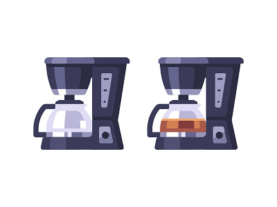Coffee maker coffee maker daily design flat icon illustration machine vector