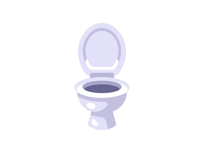 Toilet bathroom daily design flat icon illustration toilet vector wc