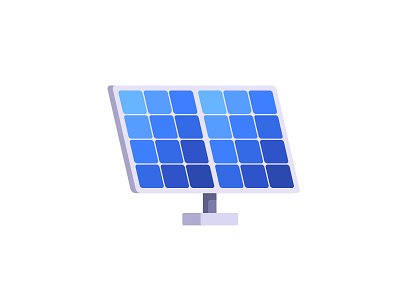 Solar panels daily design electricity energy farm flat icon illustration panel saving solar vector