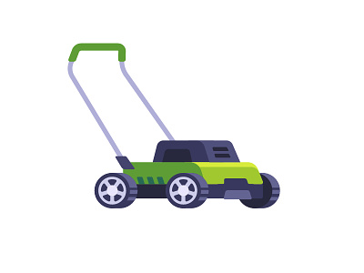 Lawnmower daily design flat grass cutter icon illustration lawnmower vector